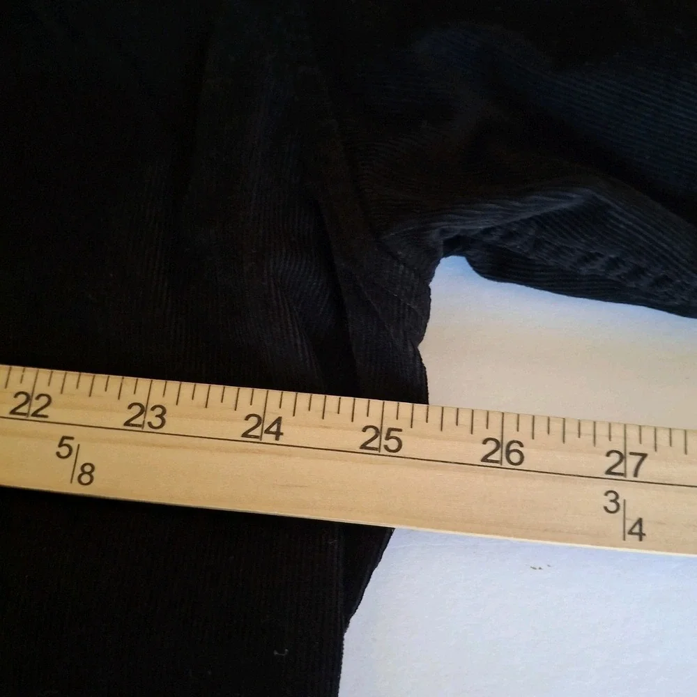 ASOS DESIGN Mens Black Corduroy Shirt Size XL Long Sleeve Button‎ Down Pocket